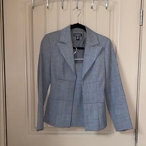 Bebe Gray Blazer Structured Tailored Professional Suit Set